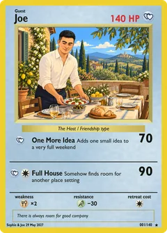 The Host, Joe’s illustrated wedding card