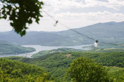 The Tuscan hills and fields around Sansepolcro